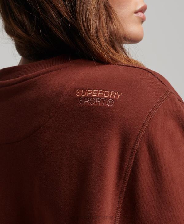 Superdry femmes sweat à capuche D64Z3328 vêtements brun