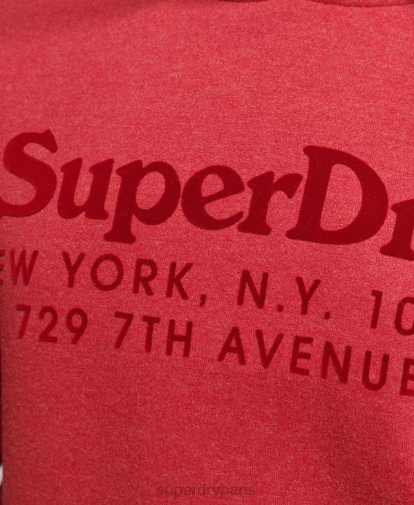 Superdry femmes sweat à capuche D64Z6126 vêtements rouge