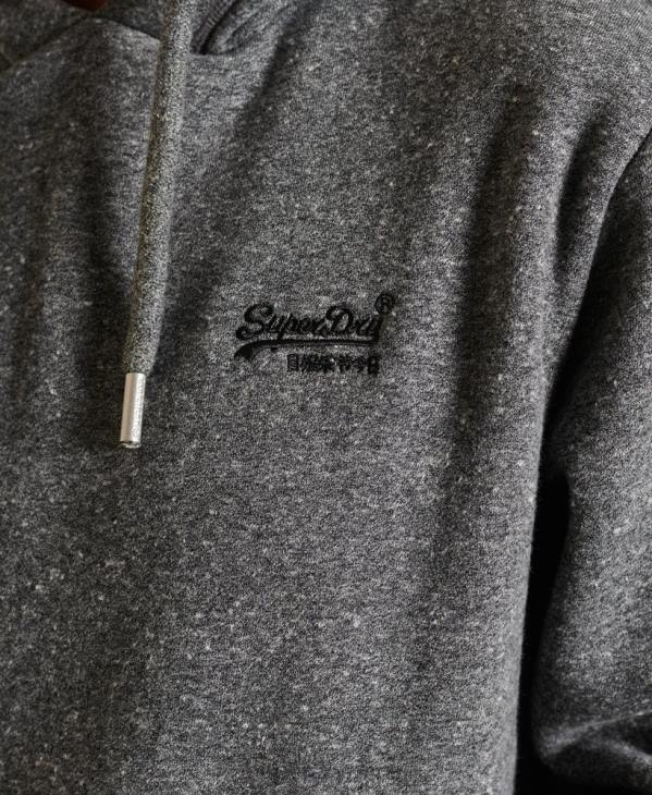 Superdry femmes sweat à capuche ample à logo vintage brodé D64Z5929 vêtements gris foncé