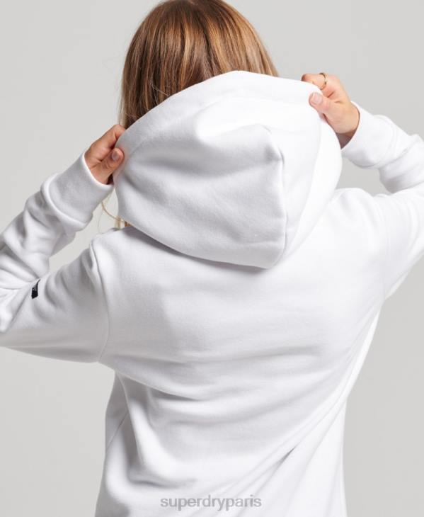 Superdry femmes sweat à capuche arc-en-ciel vintage D64Z2206 vêtements blanc