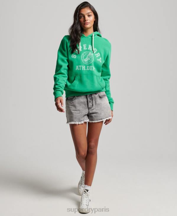 Superdry femmes sweat à capuche athlétique vintage D64Z3395 vêtements vert