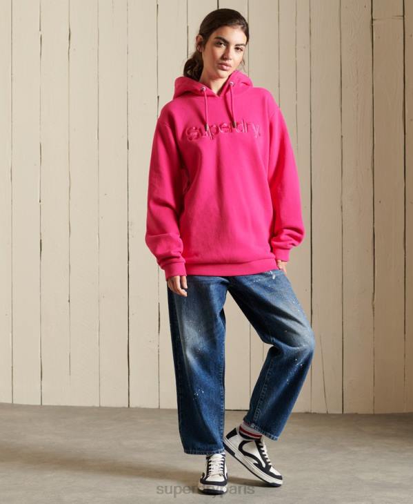 Superdry femmes sweat à capuche avec logo core D64Z5994 vêtements rose