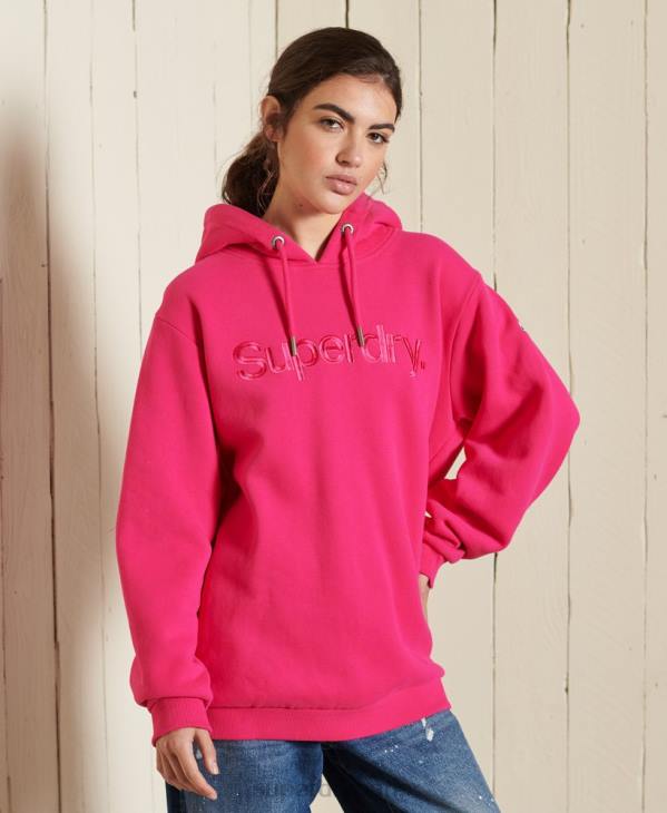 Superdry femmes sweat à capuche avec logo core D64Z5994 vêtements rose