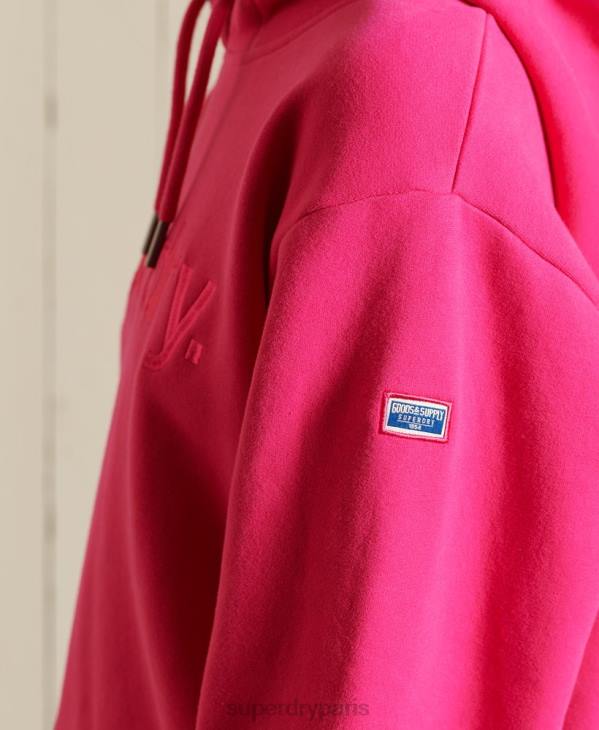 Superdry femmes sweat à capuche avec logo core D64Z5994 vêtements rose
