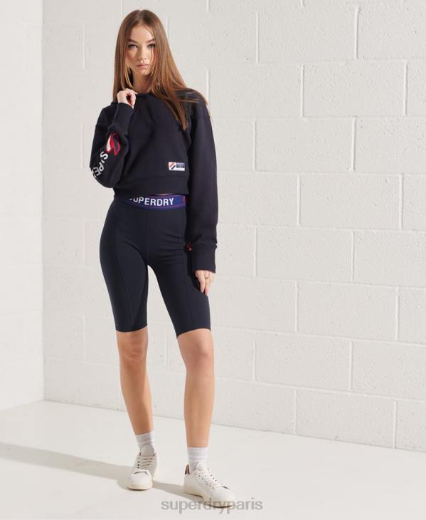 Superdry femmes sweat à capuche boxy graphique code D64Z3489 vêtements marine