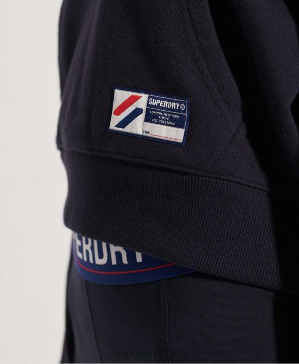 Superdry femmes sweat à capuche boxy graphique code D64Z3489 vêtements marine