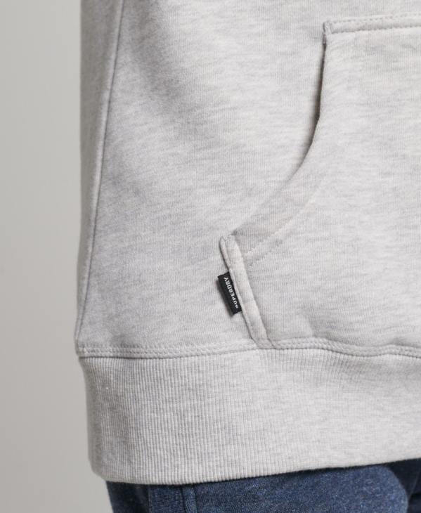 Superdry femmes sweat à capuche brodé logo vintage en coton bio D64Z3336 vêtements gris clair