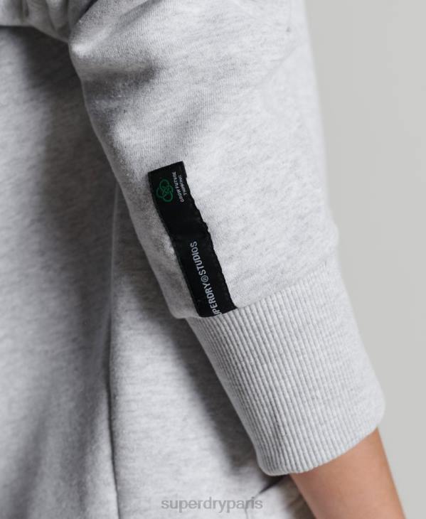 Superdry femmes sweat à capuche city recyclé D64Z5835 vêtements gris clair