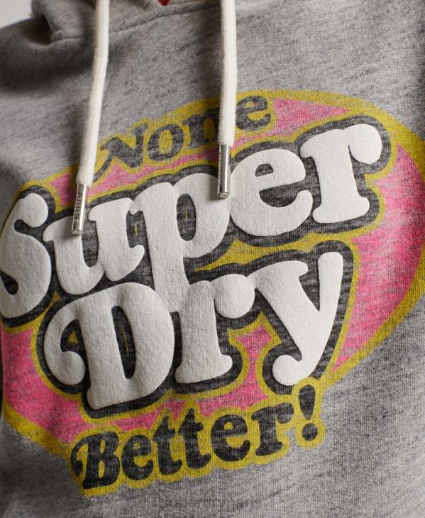 Superdry femmes sweat à capuche classique cooper D64Z2224 vêtements gris