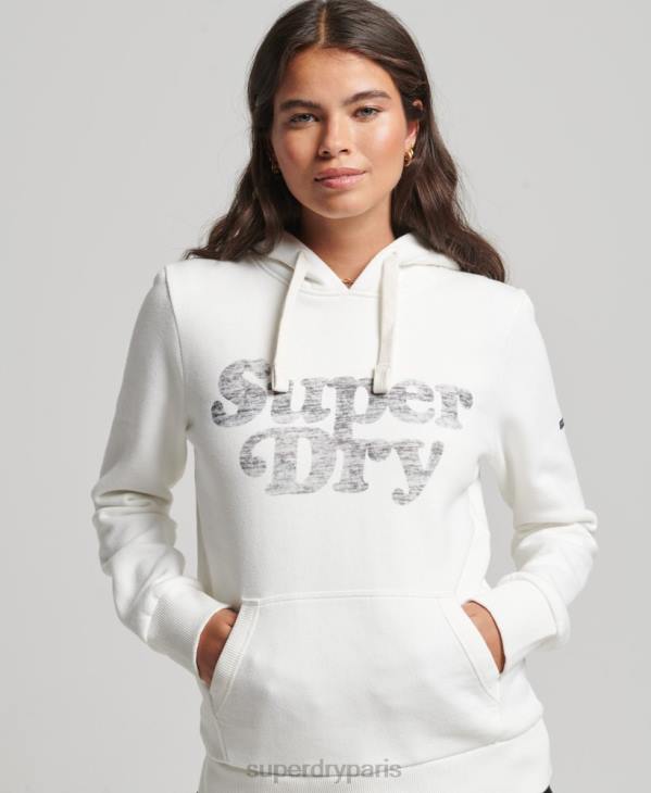 Superdry femmes sweat à capuche classique cooper D64Z3414 vêtements crème