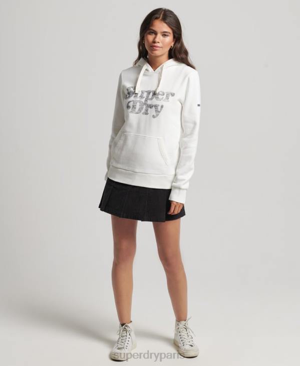 Superdry femmes sweat à capuche classique cooper D64Z3414 vêtements crème