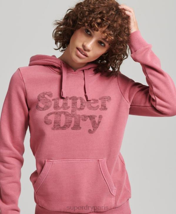 Superdry femmes sweat à capuche classique cooper D64Z5759 vêtements rouge
