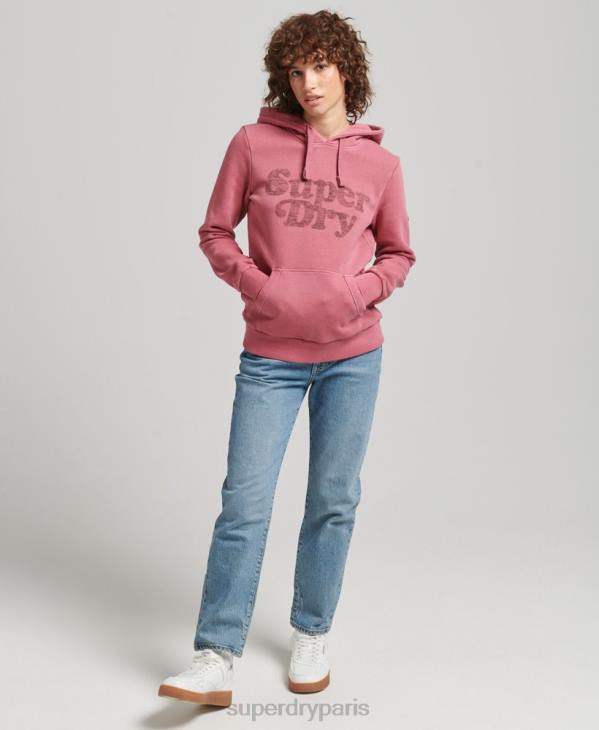 Superdry femmes sweat à capuche classique cooper D64Z5759 vêtements rouge