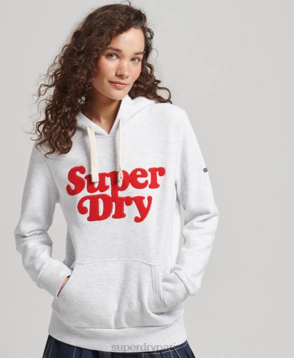 Superdry femmes sweat à capuche classique cooper D64Z5765 vêtements gris clair