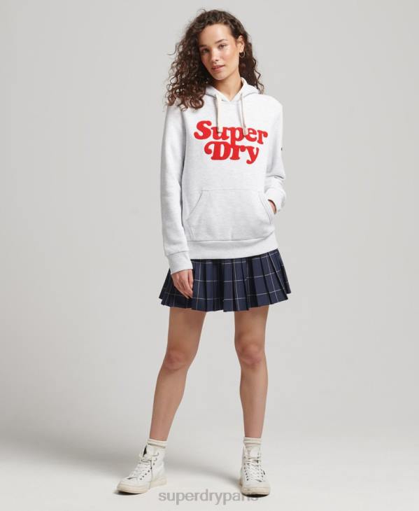 Superdry femmes sweat à capuche classique cooper D64Z5765 vêtements gris clair