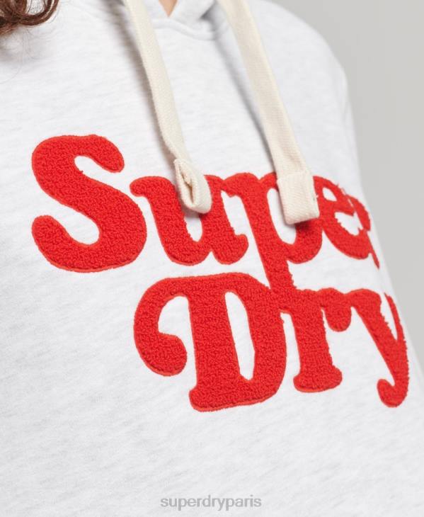 Superdry femmes sweat à capuche classique cooper D64Z5765 vêtements gris clair