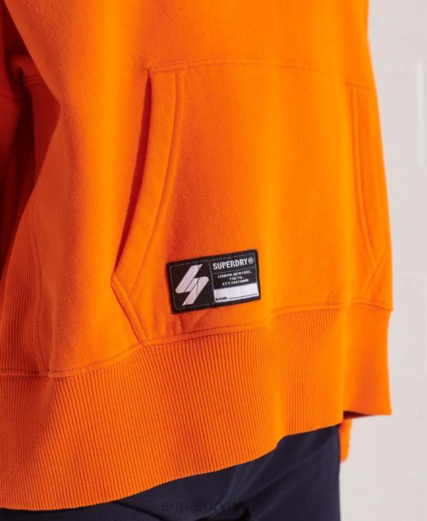 Superdry femmes sweat à capuche court à logo D64Z6145 vêtements orange