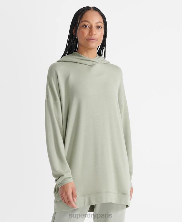 Superdry femmes sweat à capuche décontracté flex D64Z6004 vêtements vert
