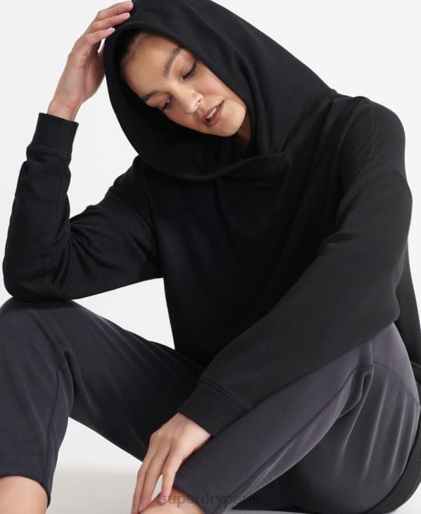 Superdry femmes sweat à capuche décontracté flex D64Z6080 vêtements noir