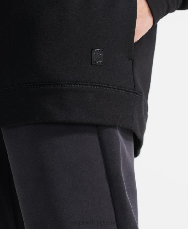 Superdry femmes sweat à capuche décontracté flex D64Z6080 vêtements noir
