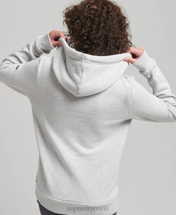 Superdry femmes sweat à capuche de voyage D64Z3291 vêtements gris clair