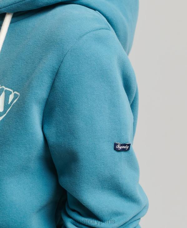 Superdry femmes sweat à capuche de voyage D64Z6081 vêtements vert