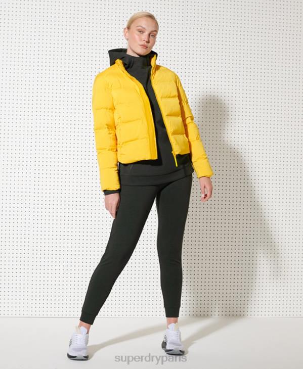 Superdry femmes sweat à capuche à demi-zip d'entraînement D64Z6124 vêtements kaki