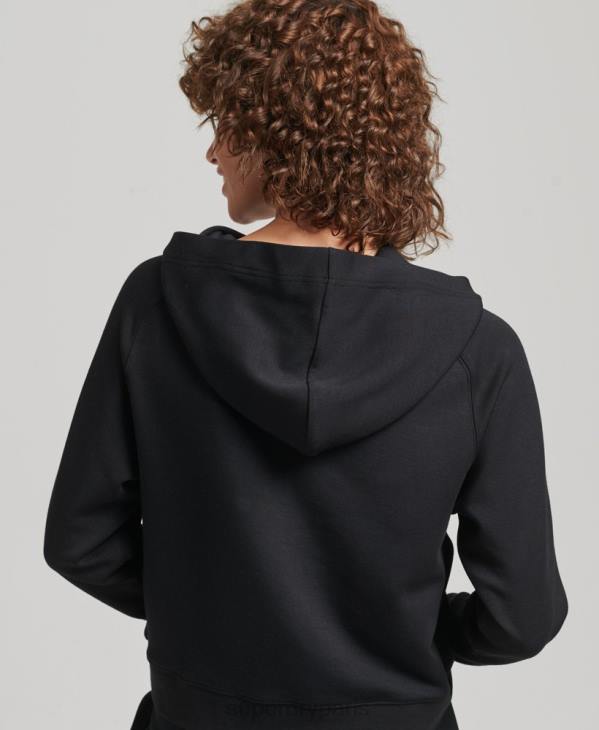Superdry femmes sweat à capuche doux en modal D64Z5823 vêtements noir