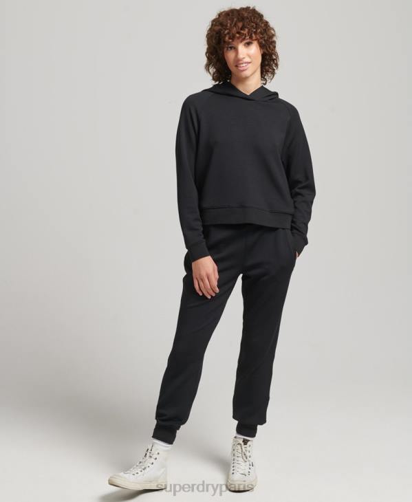 Superdry femmes sweat à capuche doux en modal D64Z5823 vêtements noir