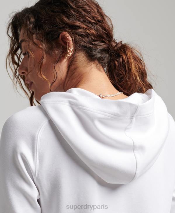 Superdry femmes sweat à capuche doux en modal D64Z5853 vêtements blanc