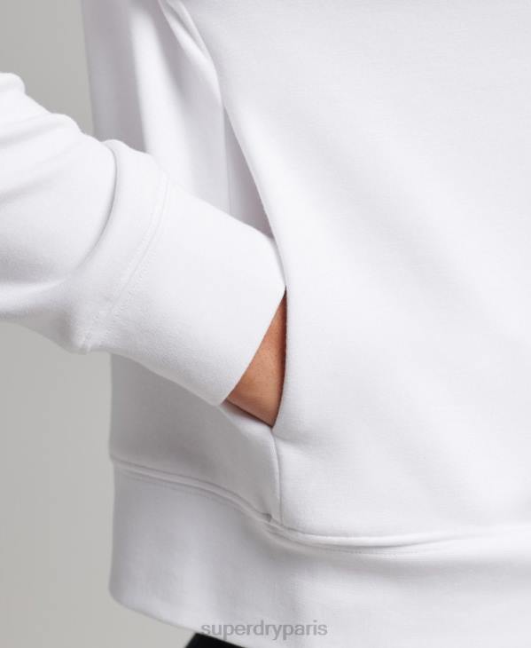 Superdry femmes sweat à capuche doux en modal D64Z5853 vêtements blanc