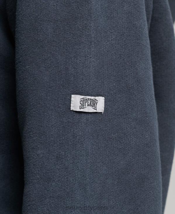 Superdry femmes sweat à capuche en métal avec marque D64Z3300 vêtements noir