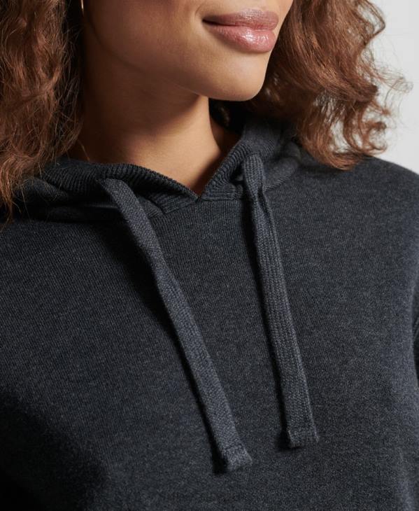 Superdry femmes sweat à capuche essentiel en coton biologique D64Z6686 vêtements noir