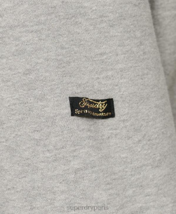 Superdry femmes sweat à capuche fleuri à logo vintage D64Z3370 vêtements gris clair