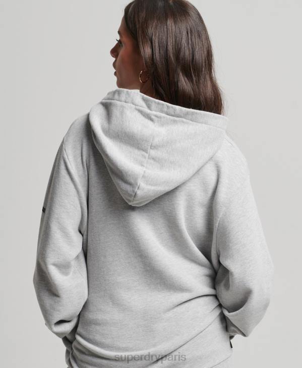 Superdry femmes sweat à capuche folk nomade D64Z3307 vêtements gris