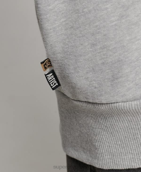 Superdry femmes sweat à capuche folk nomade D64Z3307 vêtements gris