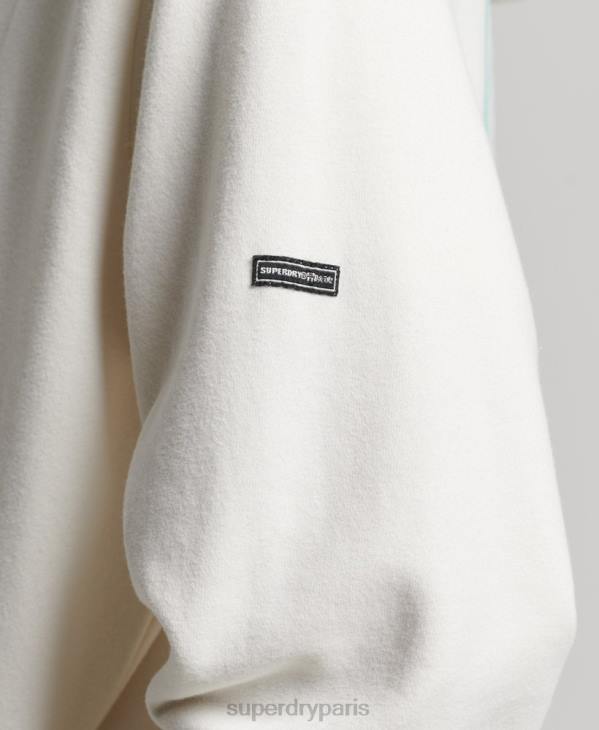 Superdry femmes sweat à capuche folk nomade D64Z3410 vêtements blanc