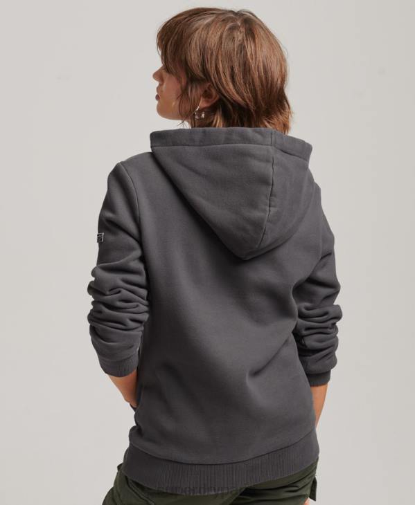 Superdry femmes sweat à capuche graphique bohème D64Z6153 vêtements gris