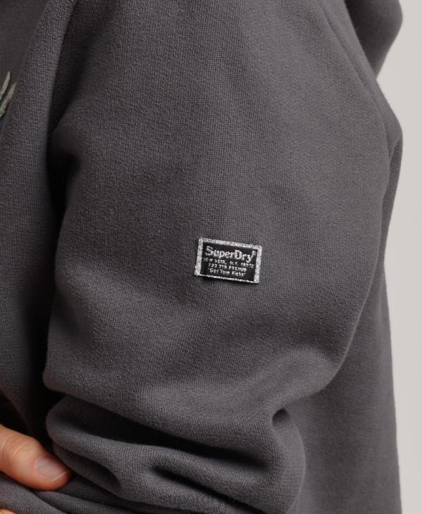 Superdry femmes sweat à capuche graphique bohème D64Z6153 vêtements gris