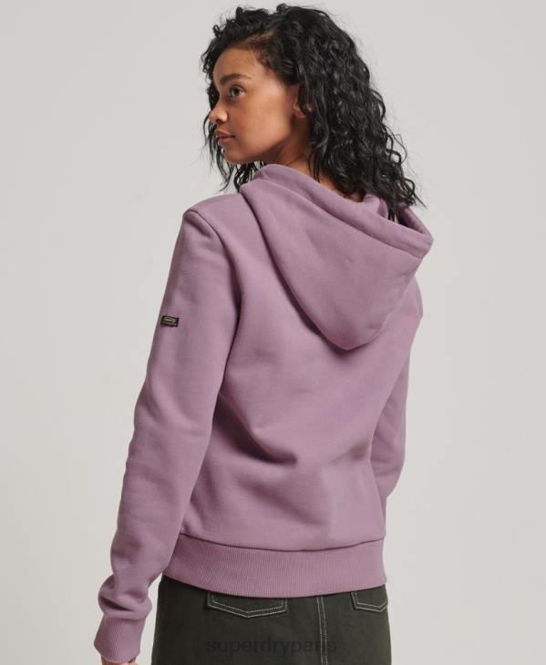 Superdry femmes sweat à capuche graphique à logo vintage japonais D64Z3403 vêtements violet