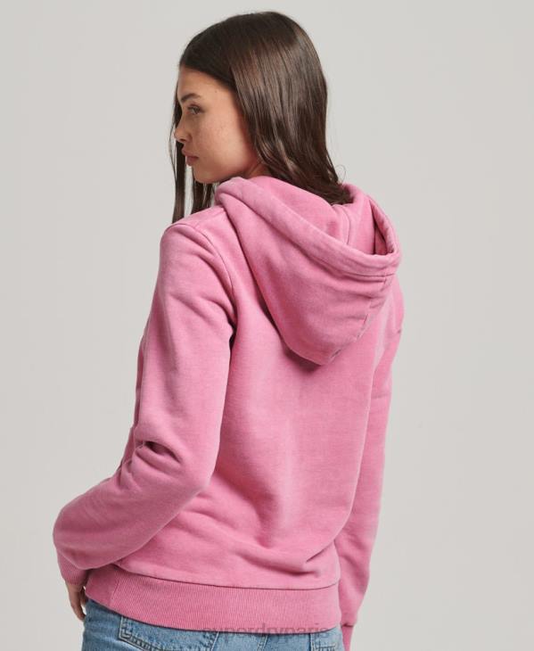 Superdry femmes sweat à capuche graphique terrain 90s D64Z5749 vêtements rose