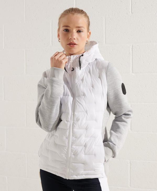 Superdry femmes sweat à capuche hybride storm sonic D64Z5951 vêtements blanc