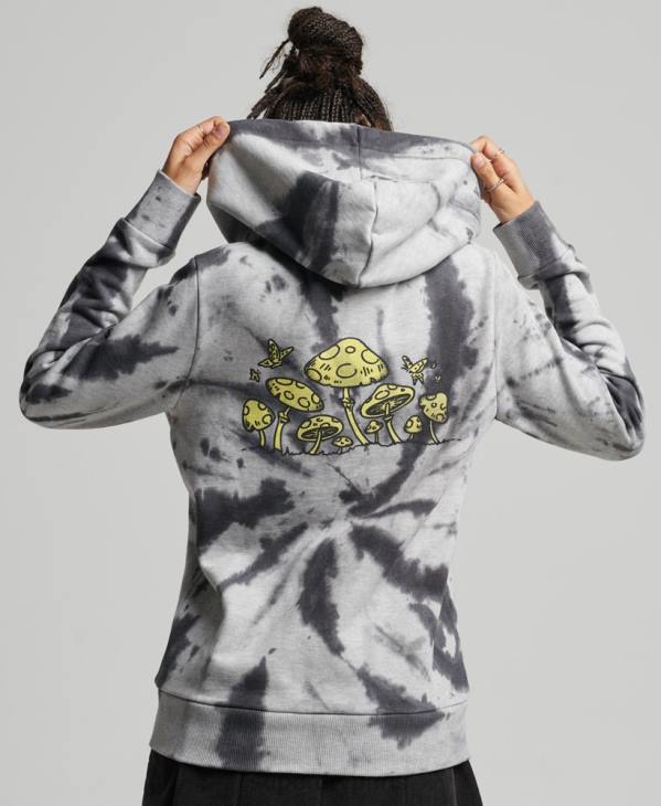 Superdry femmes sweat à capuche imprimé woodland D64Z6020 vêtements gris