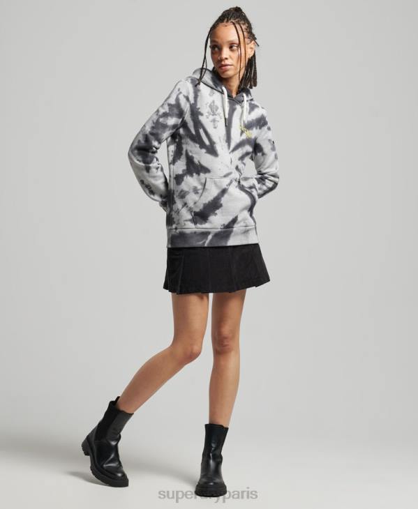 Superdry femmes sweat à capuche imprimé woodland D64Z6020 vêtements gris
