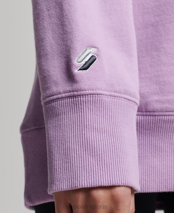 Superdry femmes sweat à capuche lâche code linear D64Z3438 vêtements violet