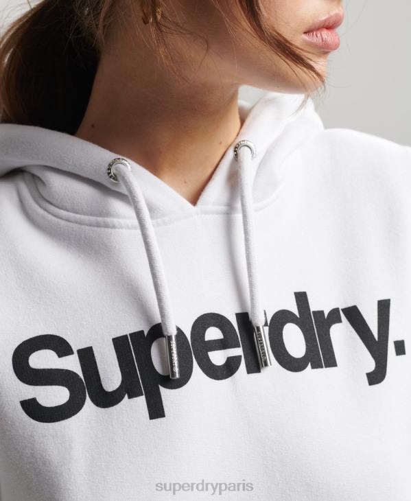 Superdry femmes sweat à capuche à logo D64Z3466 vêtements blanc