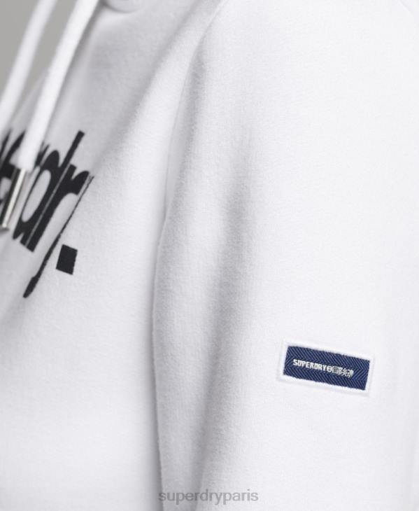 Superdry femmes sweat à capuche à logo D64Z3466 vêtements blanc