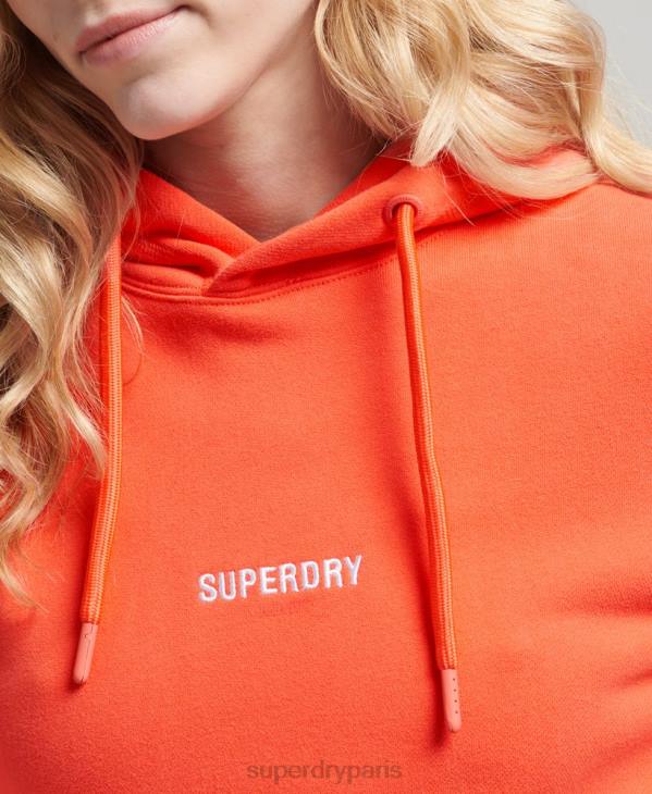 Superdry femmes sweat à capuche à logo D64Z5812 vêtements corail