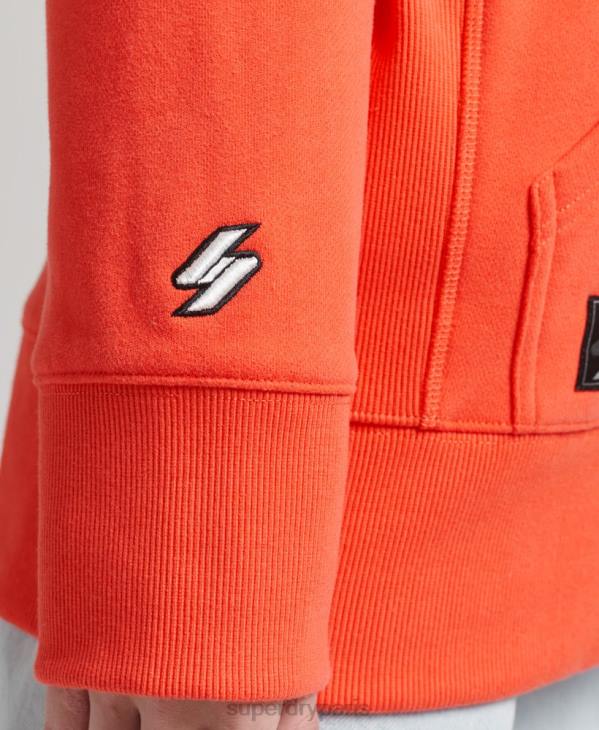 Superdry femmes sweat à capuche à logo D64Z5812 vêtements corail