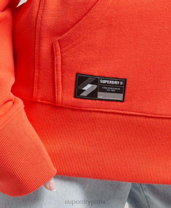 Superdry femmes sweat à capuche à logo D64Z5812 vêtements corail